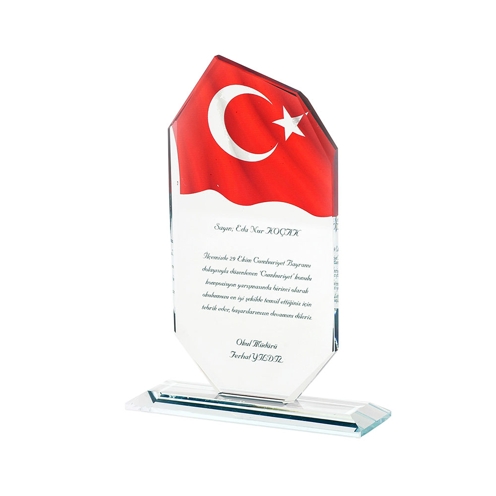 OSKAY ŞEFFAF KRİSTAL PLAKET isimli ürünün 1. resmi